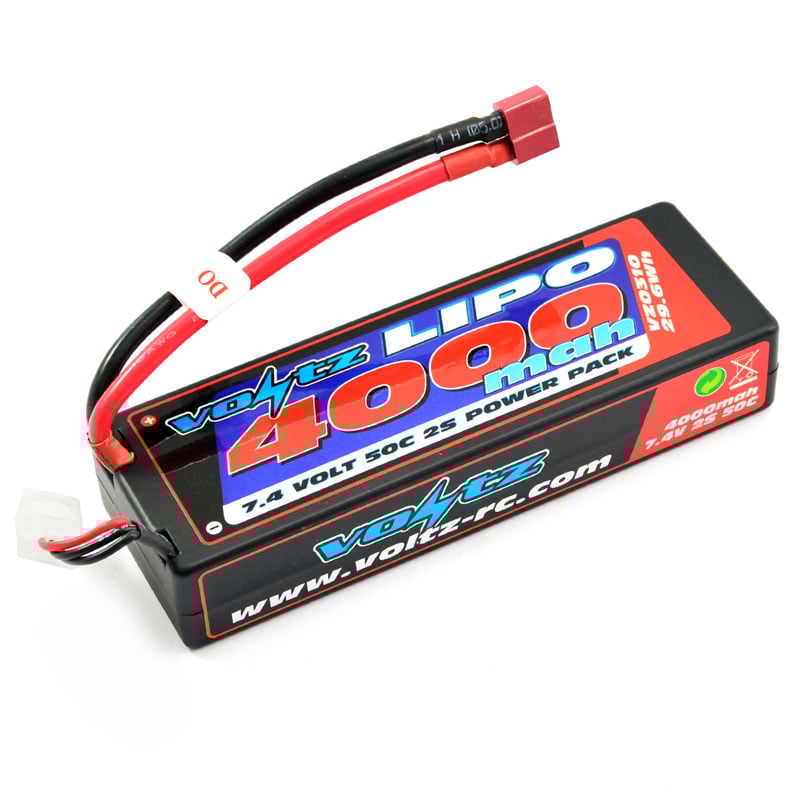 Voltz 4000mAh 2S 7.4V 50C Lipo Stick Battery