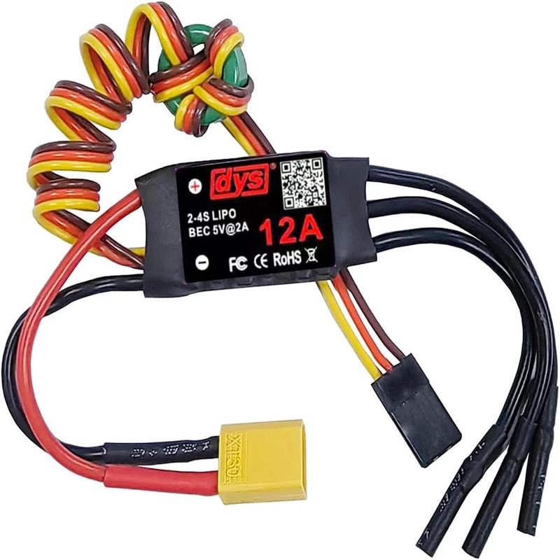 DYS 12A 2-4S Brushless ESC With 5V/1.5A BEC For RC fixed-wing Aircraft