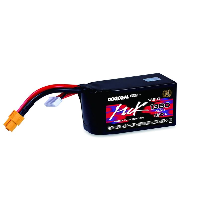 DogCom MCK V2 1380mAh 22.2V 160C 6S1P Lipo Battery Pack (XT60)