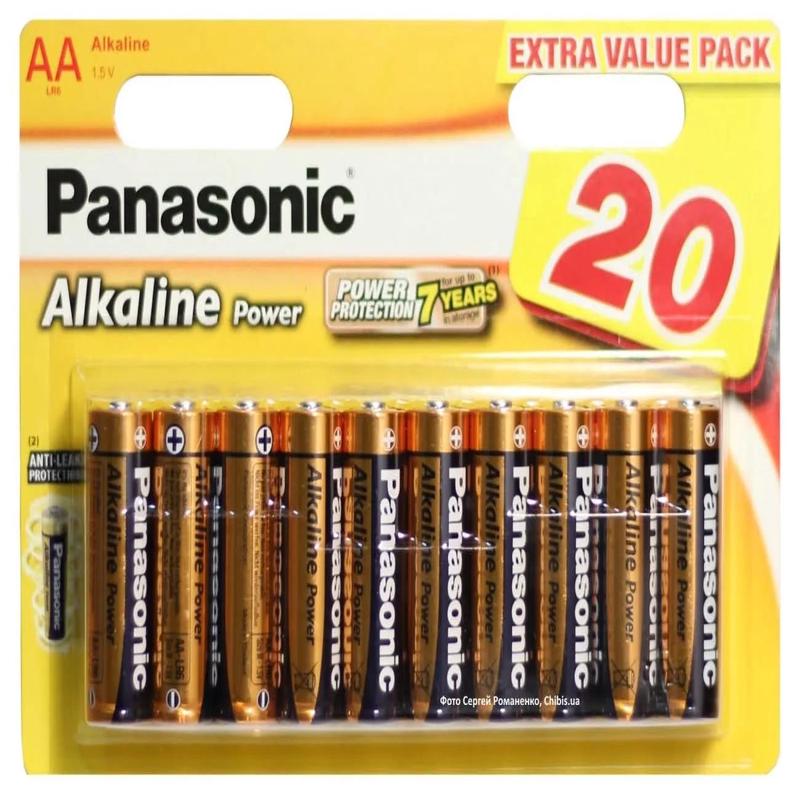 Panasonic AA LR6 Alkaline Power Batteries 20 Pack