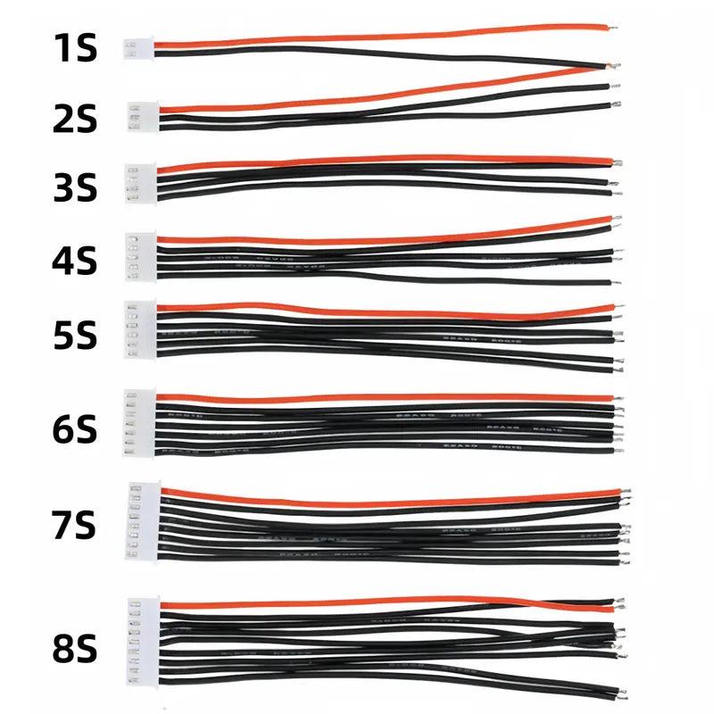 JST-XH Balance Lead Connectors with Wire (1S-8S)