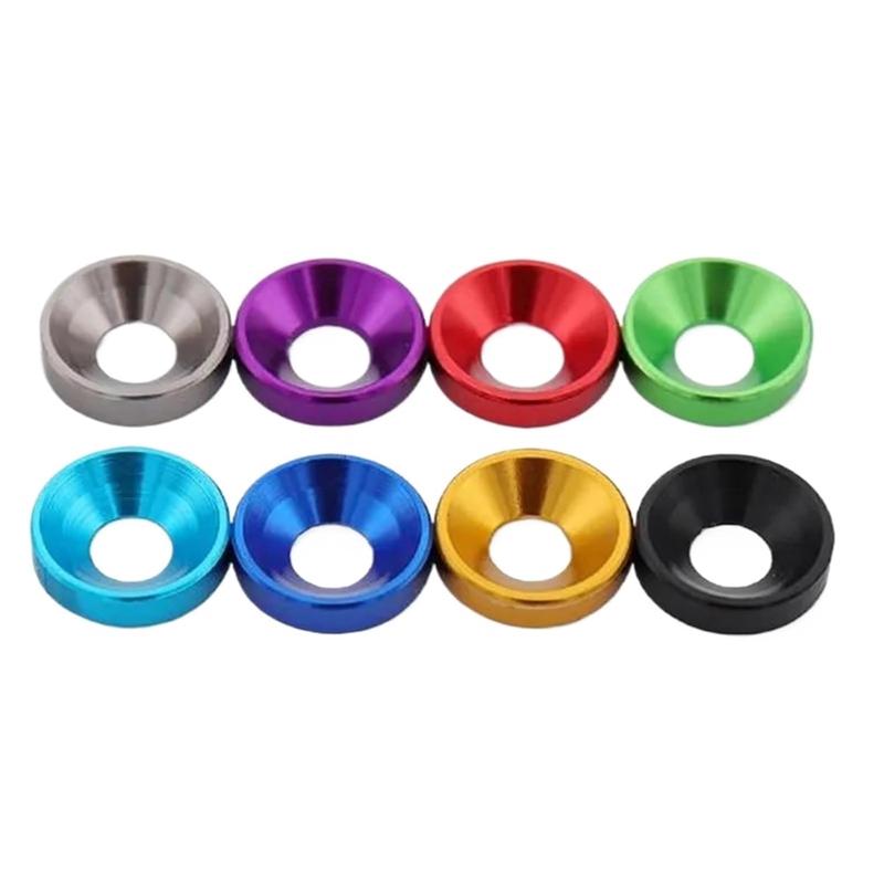 10pc M5 Cap Head Washers Coloured Aluminium Pack