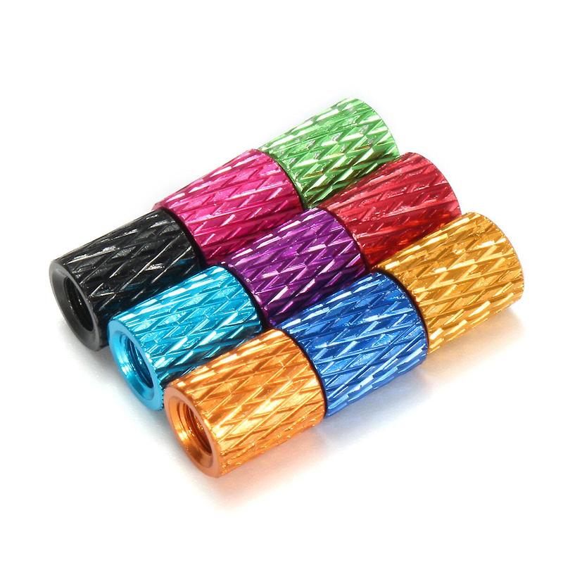 M3 Coloured Knurled Aluminium Spacer Standoffs (Pack of 10)