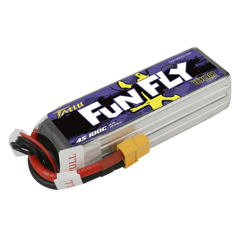 Tattu Funfly Series 1800mAh 14.8V 100C 4S1P Lipo Battery Pack with XT60 Plug