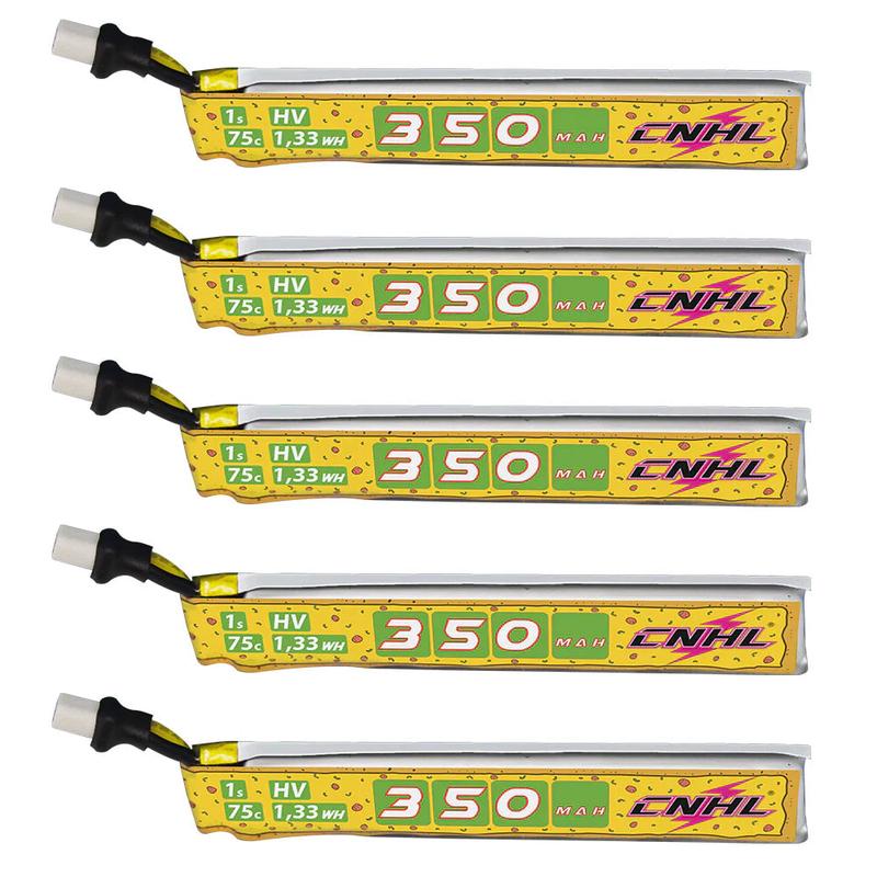 CNHL Pizza Series 350mAh 3.8V 1S 75C Lipo Battery with BT2.0 (5pcs)