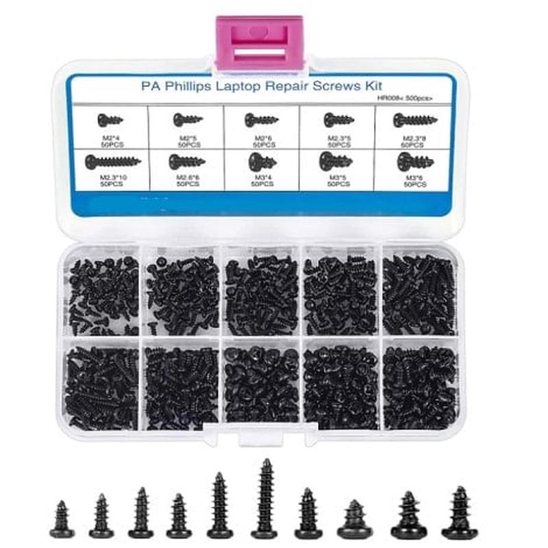 DroneBuildr Philips Self Tapping Screw Set 500pc (M2, M2.3, M2.6, M3)