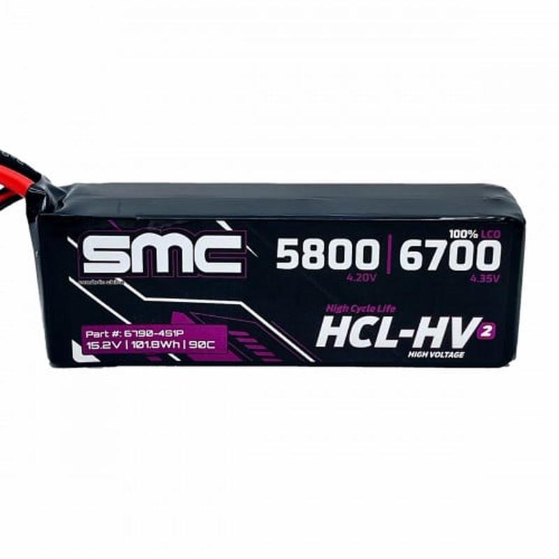 SMC HCL-HV2 Flight 15.2V/4S-6700mAh-90C LiPo Battery