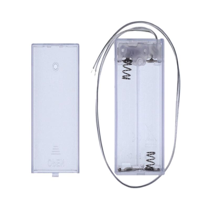 2 x AA Battery Holder with On & Off Switch and Slider Cover