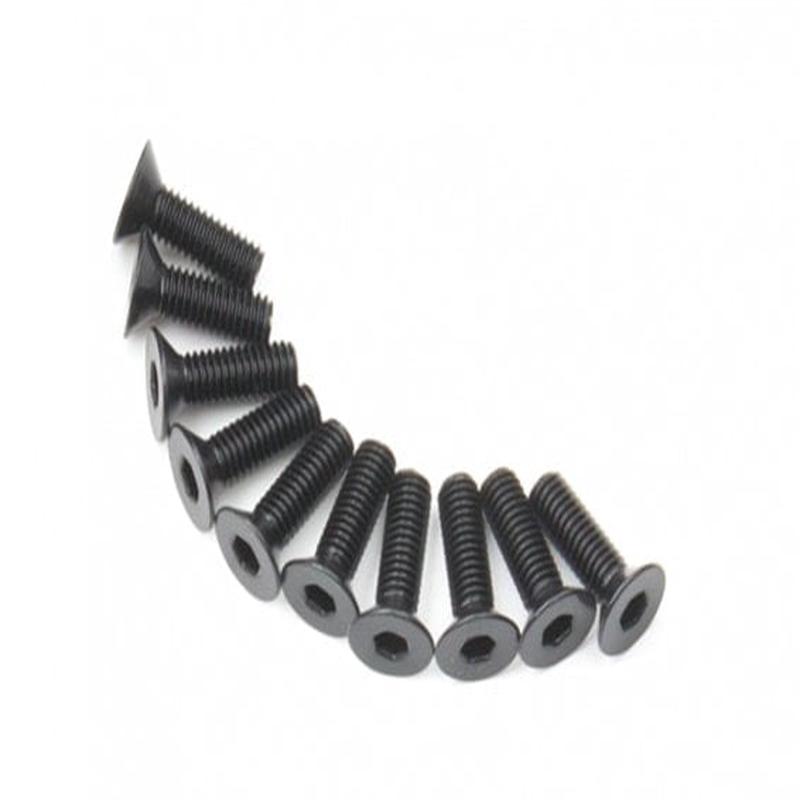 10x M3 Countersunk Hex Screw Black (M3 x6, M3 x8, M3 x10, M3 x12, M3 x14, M3 x16, M3 x18)