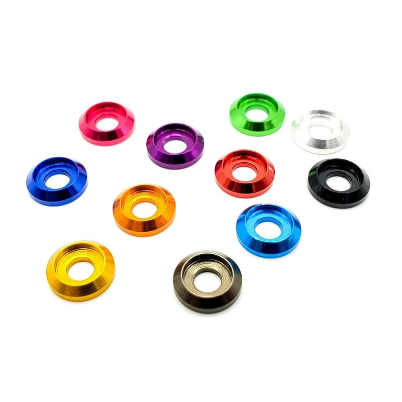 10pc M2 Button Head Washers Coloured Aluminium Pack