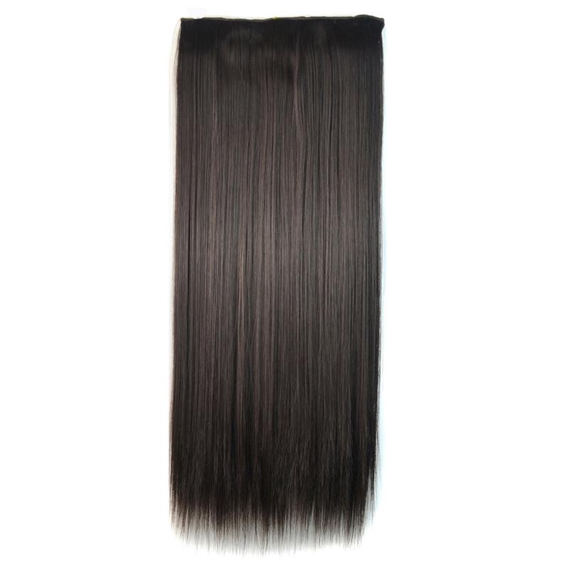 4# One-piece Seamless Five-clip Wig Long Straight Wig Piece