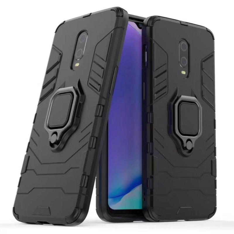 PC + TPU Shockproof Protective Case with Magnetic Ring Holder for OnePlus 7