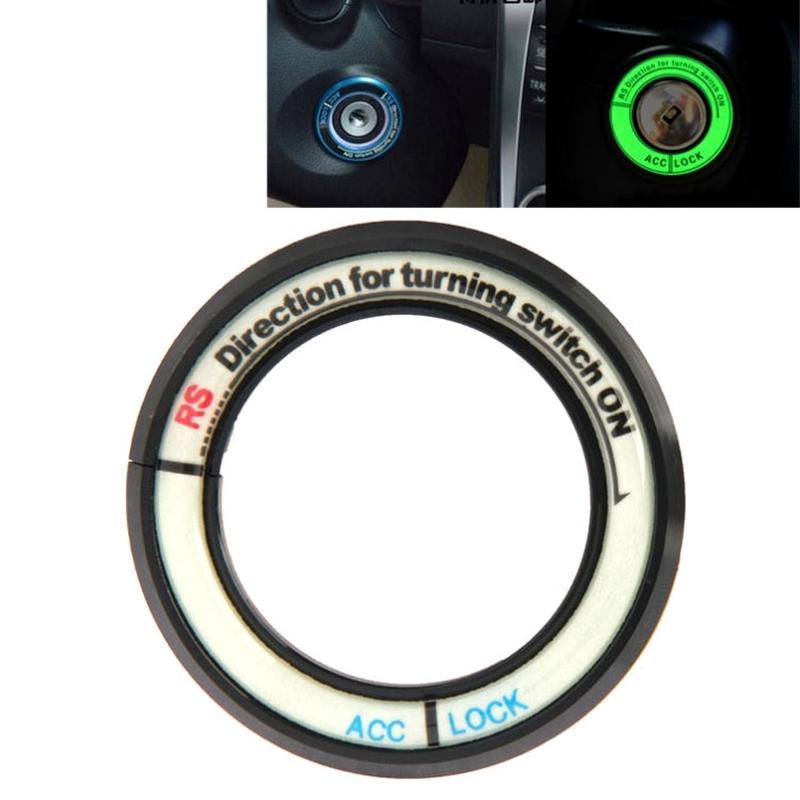 Fluorescent Aluminum Alloy Ignition Key Ring, Inside Diameter: 3.4cm