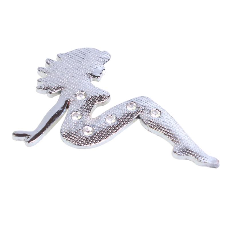 Beautiful Girl Diamond Metal Chrome Badges