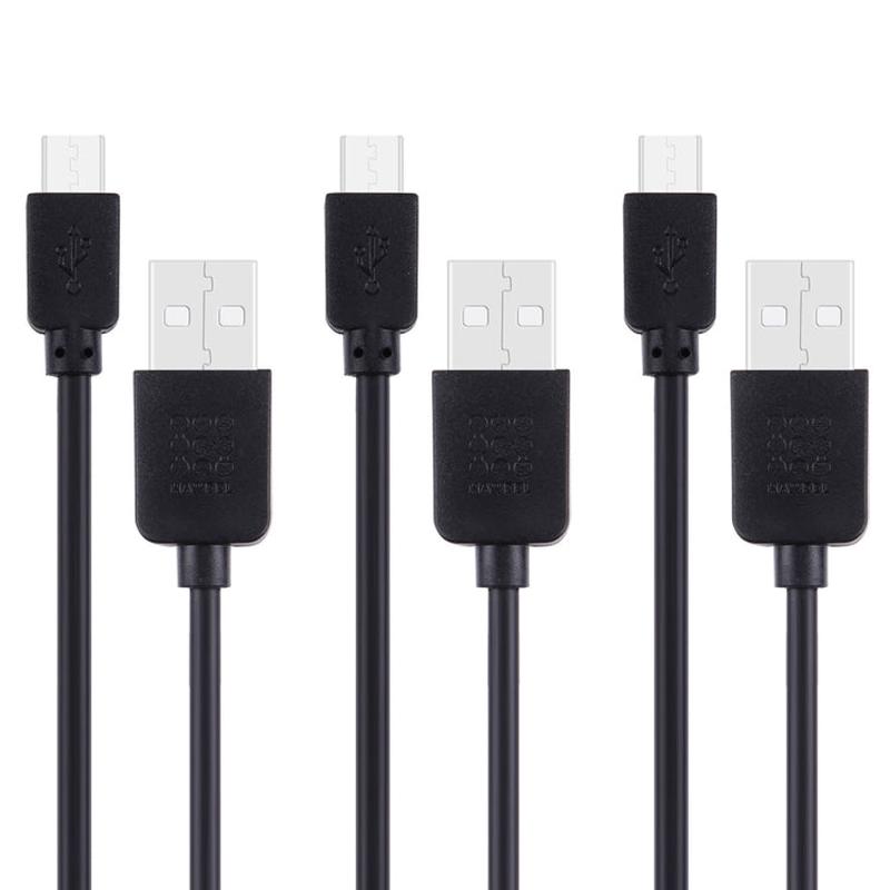 3 PCS HAWEEL 1m High Speed Micro USB to USB Data Sync Charging Cable Kits For Galaxy, Huawei, Xiaomi, LG, HTC and other Smart Phones