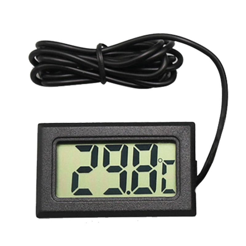 Mini LCD Digital Thermometer for Fridge Freezer, Insert Size 46mm x 26.6mm, Cable Length 1m
