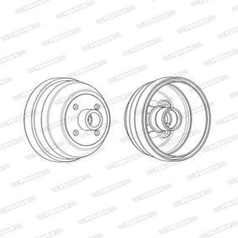 Brake Drum Rear Opel Corsa 1.3/ 1.4,1.7Dti Single (Ferodo Fdr329206)