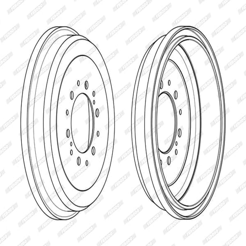 Brake Drum Rear Toyota Prado/Hilux/Dyna/Land Cruiser 4Y,1Kzte Single (Ferodo Fdr329091)