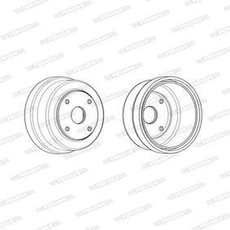Brake Drum Rear Toyota Venture 1.8,2.0,2.4D Single (Ferodo Fdr329739)