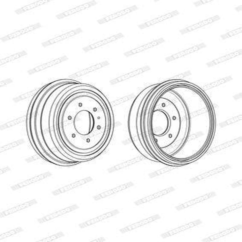 Brake Drum Rear Ford Ranger Series 1.8,2.2 F859,F2D6 Single (Ferodo Fdr329770)