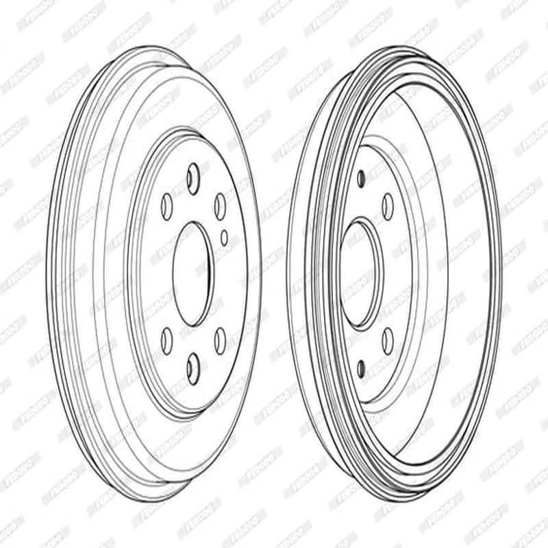 Brake Drum R- 4481 Mazda 2 '07-'15 Single (Ferodo Fdr329823)