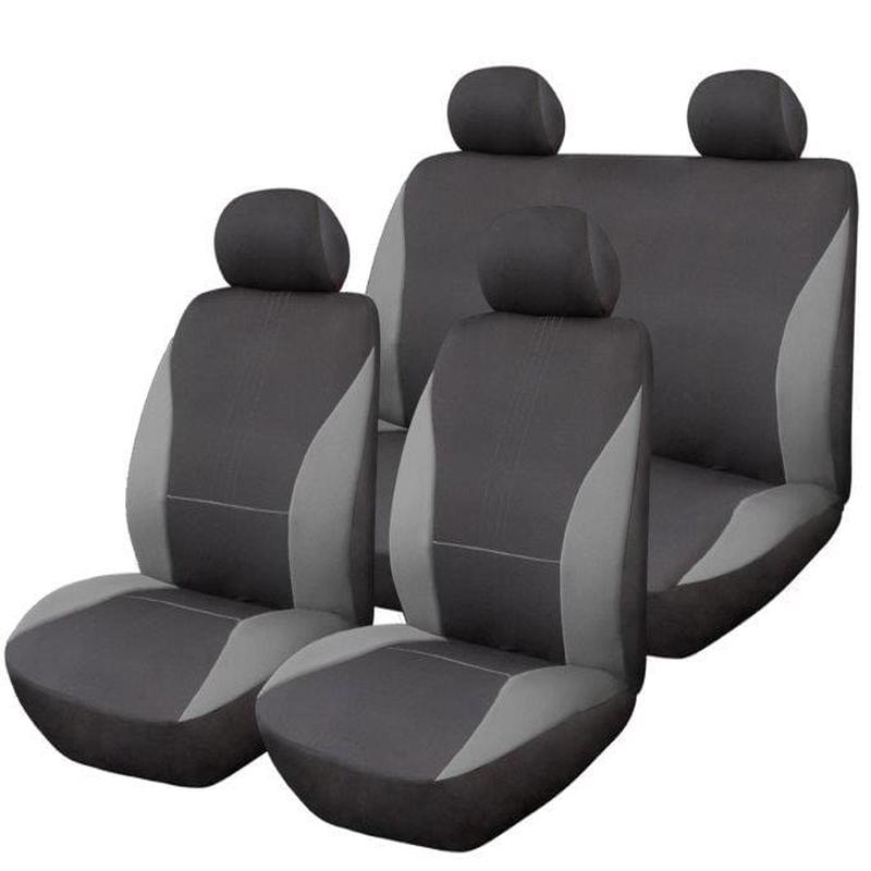 Imola Car Seat Cover Set 11-Piece Grey/Black (SA469)