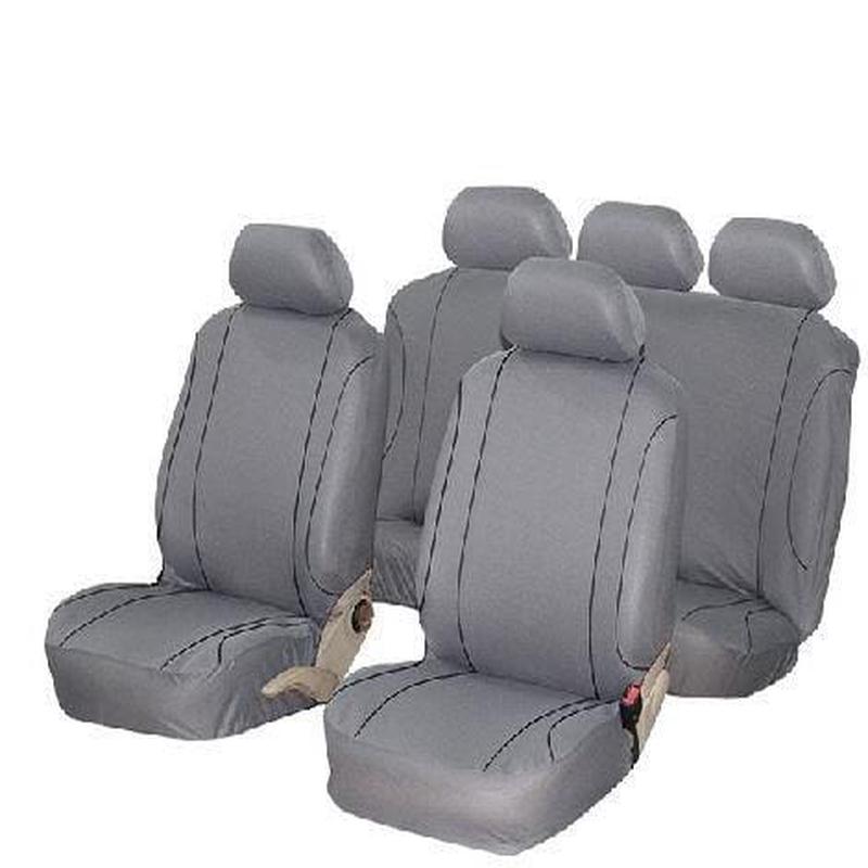 Jazz Car Seat Cover Set 9-Piece Grey/Black (SA143)