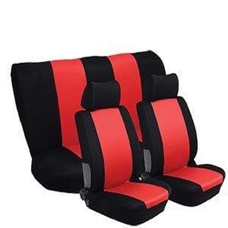 Sprinter Car Seat Cover Set 6-Piece Black/Red (SA163)