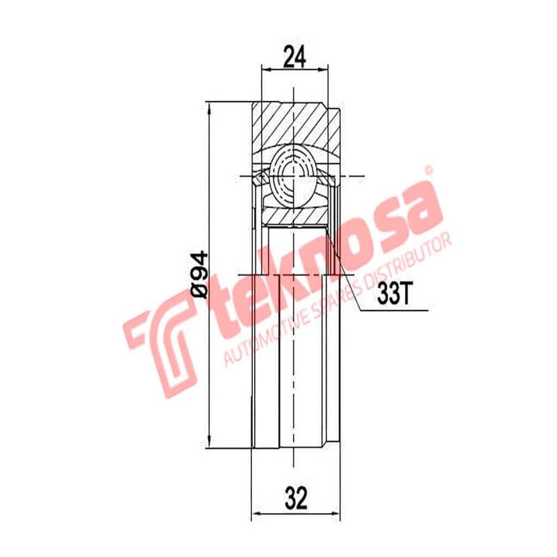 Cv Joint Inner VW Polo Classic 02-06 Polo >2009 VW GOLF IV (VW6924)