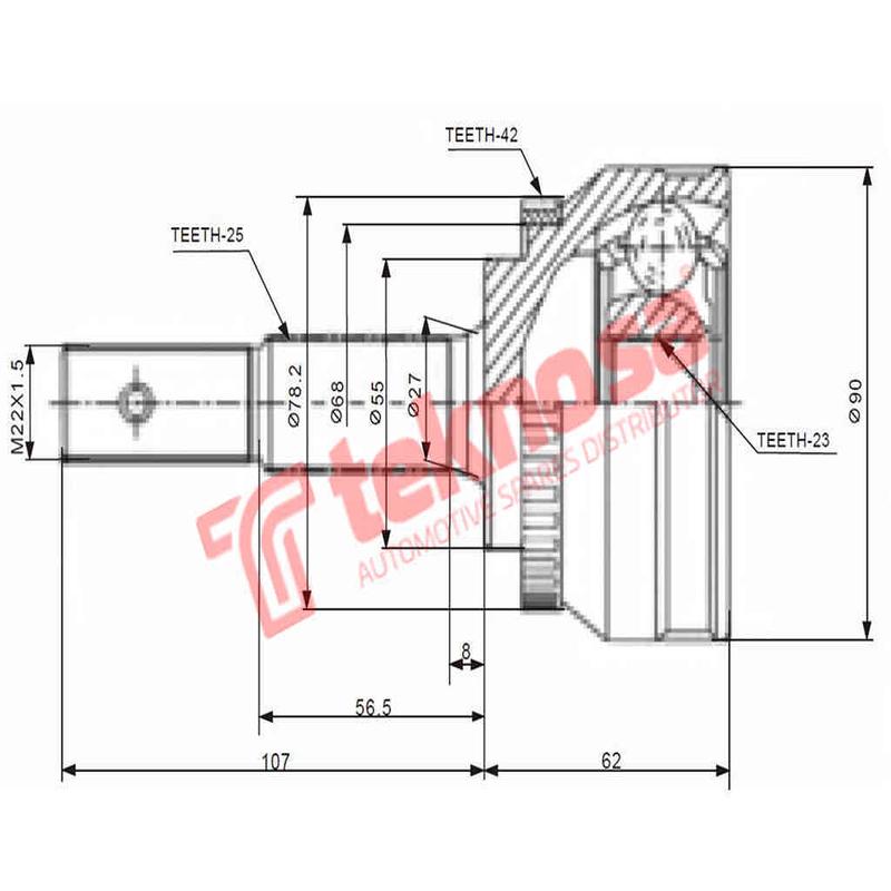 Outer CV Joint Nissan Almera 1.8 QG18DE 2000-2007 (NI5931A)