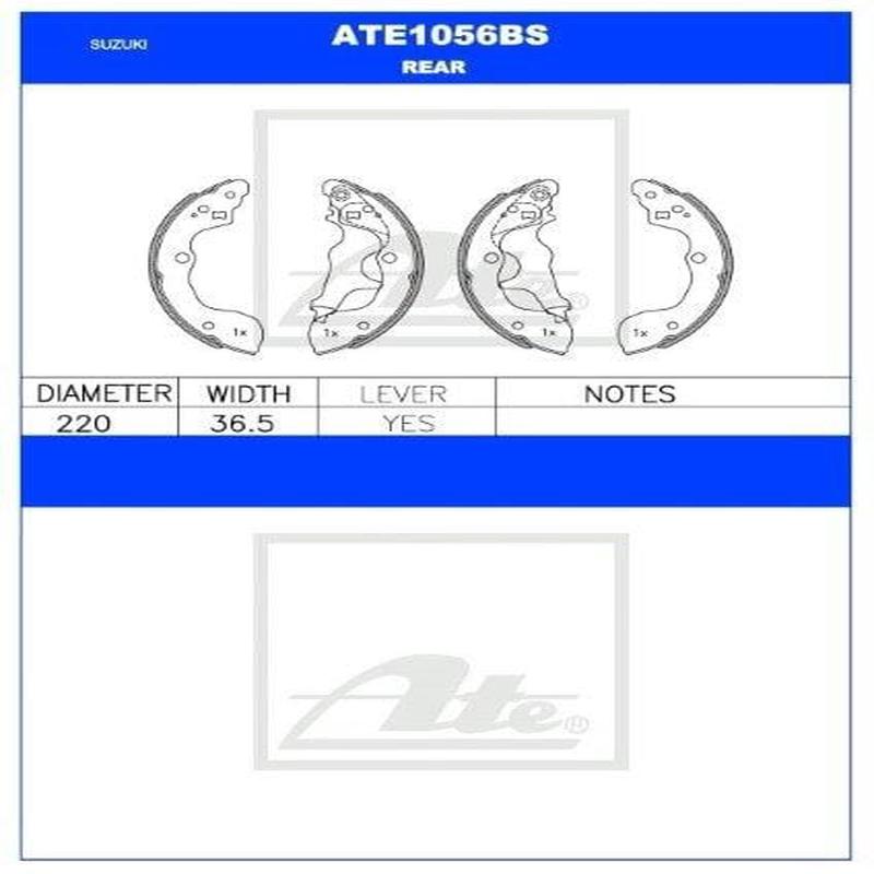 Brake Shoes Rear With Levers Suzuki Ertiga 1.4 VVT 2012-2018 South Africa ATE1056BS