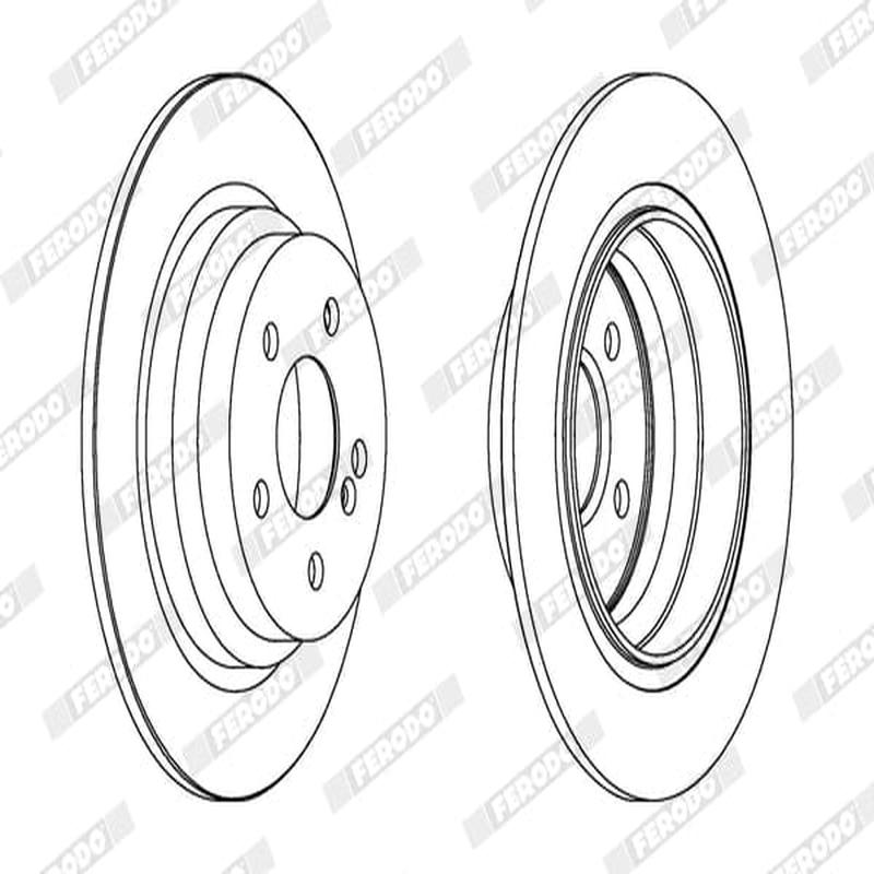 Brake Disc Rear Single Mercedes CLS250 E-Class 2002- (DDF1308X)