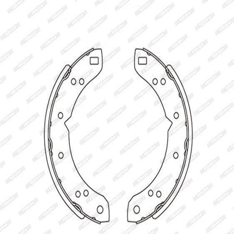 Brake Shoes Ford Escort 1100 (Kent) Nissan 120Y,140Y,1400 Ldv (Up To 2008) Front Solidb4233 Ferodo