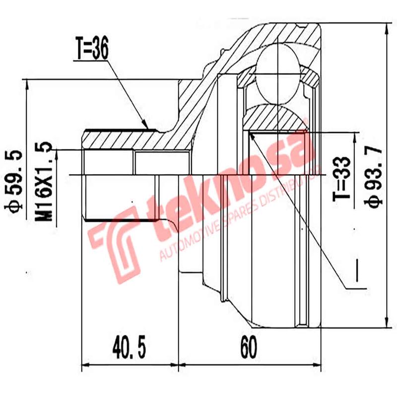 Outer Cv Joint Audi A3 2003- Vw Caddy 2004- Eos Golf Vi Vii Ad3006