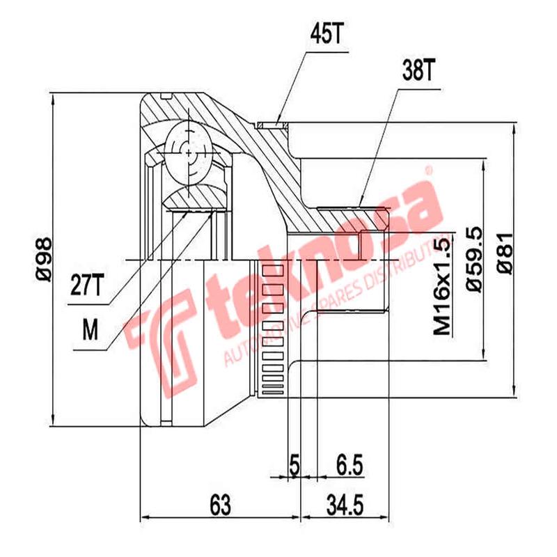Outer Cv Joint Audi A4 A4 B7 2004-2008 2.0Tfsi 3.2Fsi 2.0Tdi 1.8T 2.0Fsi Rs4 4.2L V8 Ad3001A