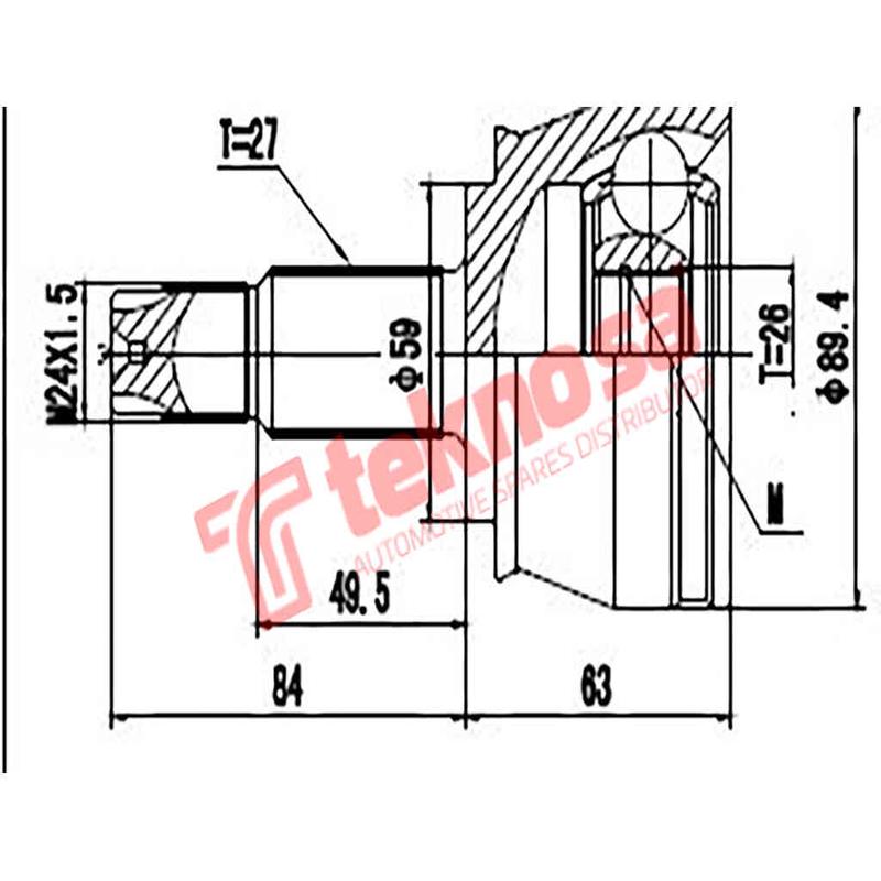 Outer Cv Joint Renault Megane 2 1.9Dci 2.0I Scenic 2 Scenic 3 1.9Dci 2.0 Af3002