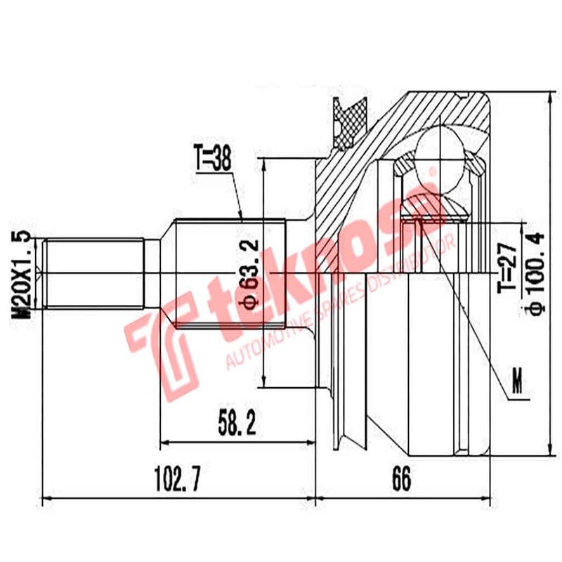 Outer Cv Joint Vw Kombi T5 1.9Tdi 2.0Tdi Transporter Ad5733