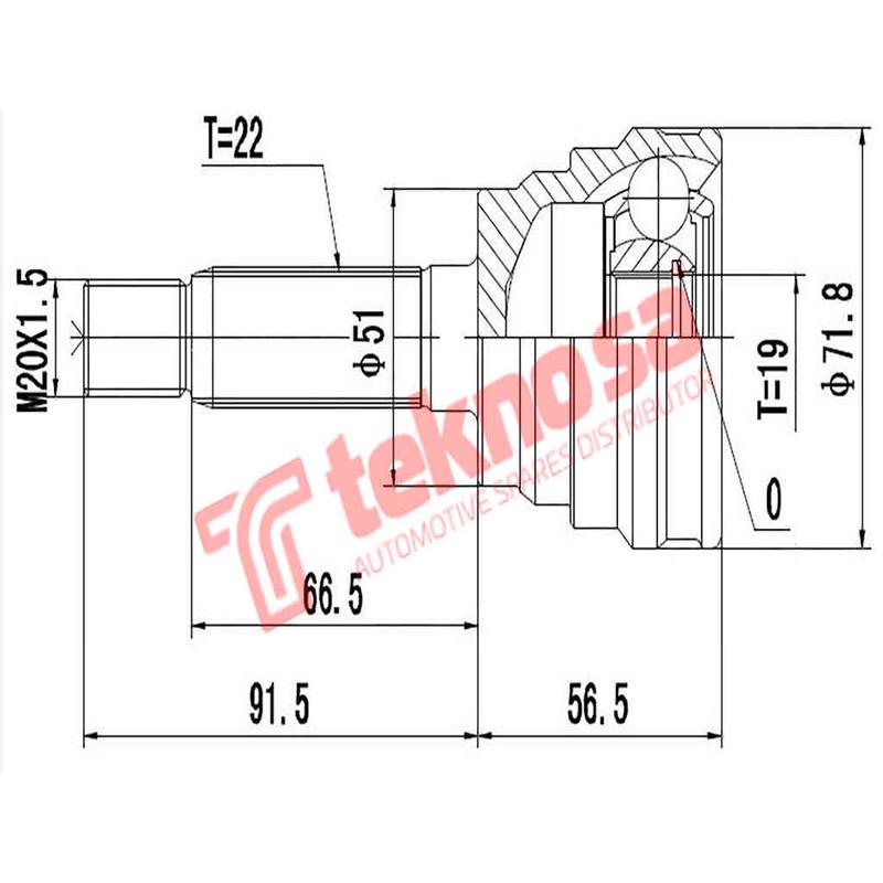 Outer Cv Joint Chana Bennie 1,3 Chana Star 1.0 1.3 Cherry J1 Cherry Qq3 Cy7024