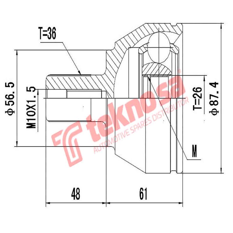 Outer Cv Joint Ford Focus 2 1.6Si 2.0 2.0Tdci 2005- Fd3002