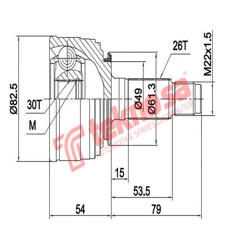 Outer Cv Joint Honda 150 Sohc D15B3 1989-1996 Ho5926