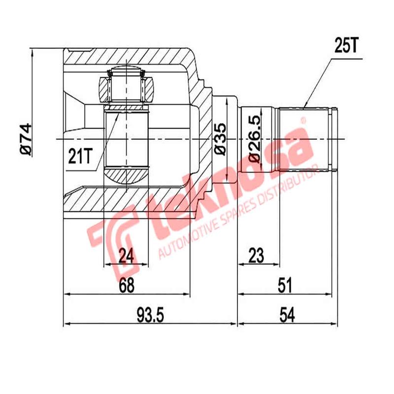 Inner Cv Joint Hyundai Grand I10 G4La Hyundai I10 1.1 1.2 Kia Picanto G3La Hy4001