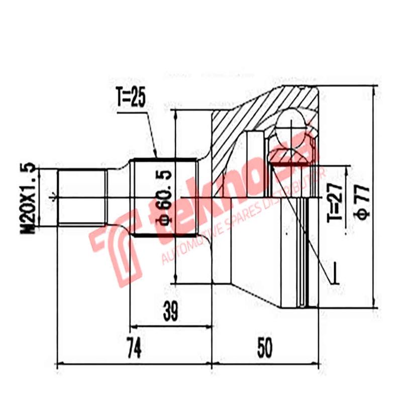 Outer Cv Joint Mercedes A170 A180 A200 W169 B170 B180 B200 W245 Me71601B