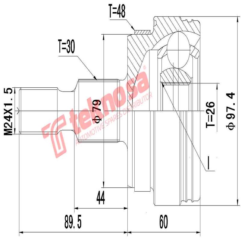 Outer Cv Joint Mercedes Ml270 Cdi Ml320 Ml350 W163 1998- Me3007A