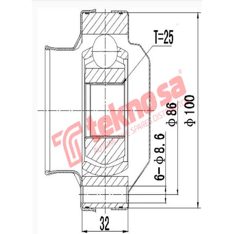 Inner Cv Joint Bmw E30 318I 325I 320I E81 E87 E46 E34 E83 E85 Bm8001
