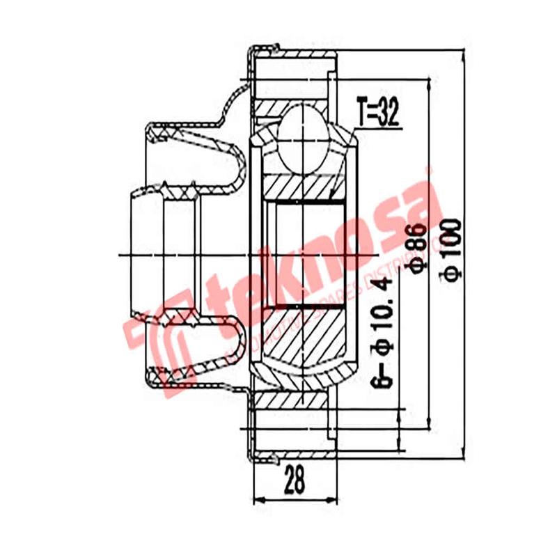 Inner Cv Joint Bmw E60 E65 530I 545I 535I M5 735I 745I 740I 2001-2009 Bm4001