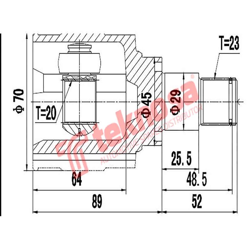 Inner Cv Joint Daihatsu Charade 1.0 1983-1987 1.0Dvvt 2007-2014 Da6611