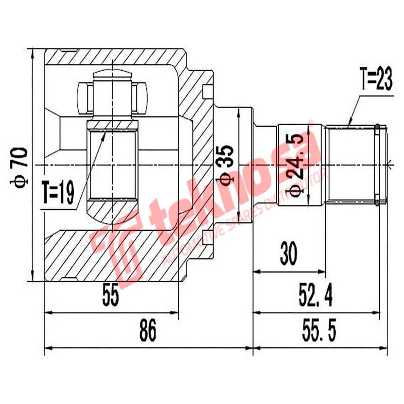 Inner Cv Joint Daihatsu Terios 1.5Dvvt 2005-2010 3Sz Da6616