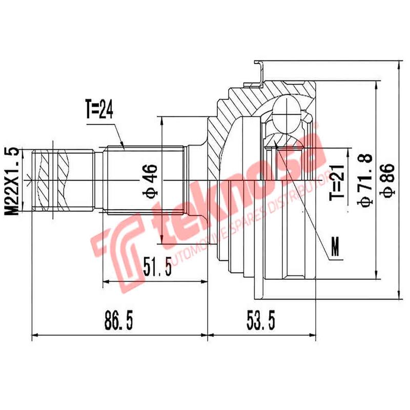 Outer Cv Joint Daihatsu Sirion 2000-2005 1.3Dvvt Da5930