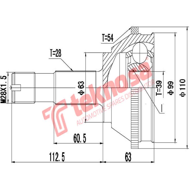 Outer Cv Joint Fiat Ducato 2.3Jtd 2.8Jtd 2001-2011 Peugeot Boxer 2.5Dtic 2.8Hdi 1997-2001 Ct5717A
