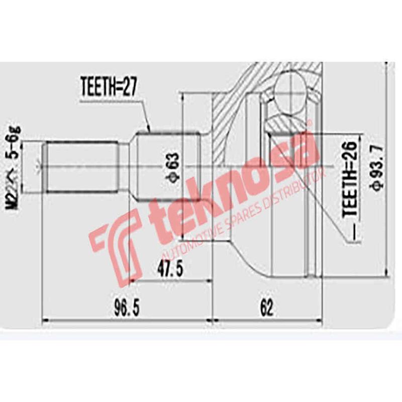 Outer Cv Joint Ford Focus Mk3 1.5 Eb 1.5Tdci 2.0Tdci Ford Kuga 2012- Fd3024